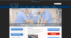 Desktop Screenshot of anaesthesia.ie